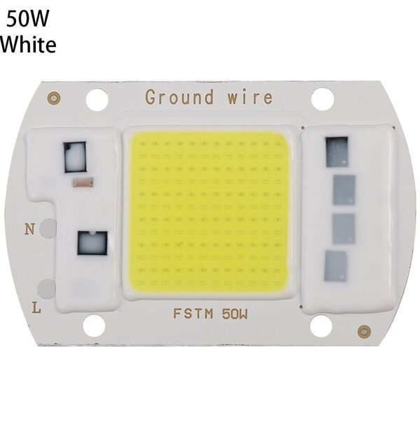 High Power 220V LED FloodlightCool/Warm White COB LED Chip IP65 Smart IC Driver Lamp, 15W white, 20W white, 30W white, 50W white, 15W warm white, 20W warm white, 30W warm white, 50W warm white