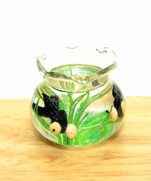 Dollhouse Miniature Transparent Glass Fish Tank Aquarium Toys