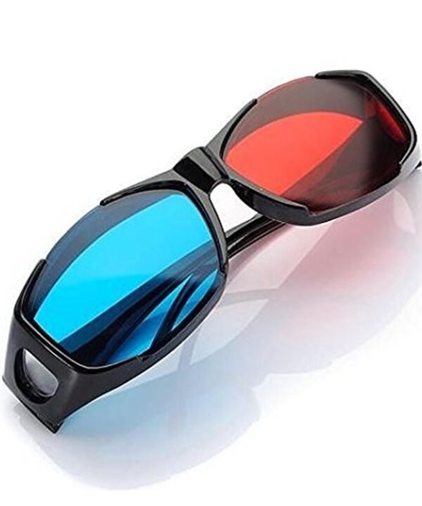 Red Blue 3D Glasses Anaglyph Framed 3D Vision Glasses for Game Stereo Movie Dimensional Glasses Plastic Glasses