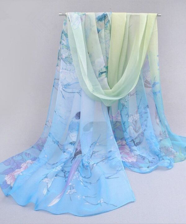 Autumn and Winter Ladies Wild Chiffon Thin Long Scarf Decorated Scarf Shawl, 10cm