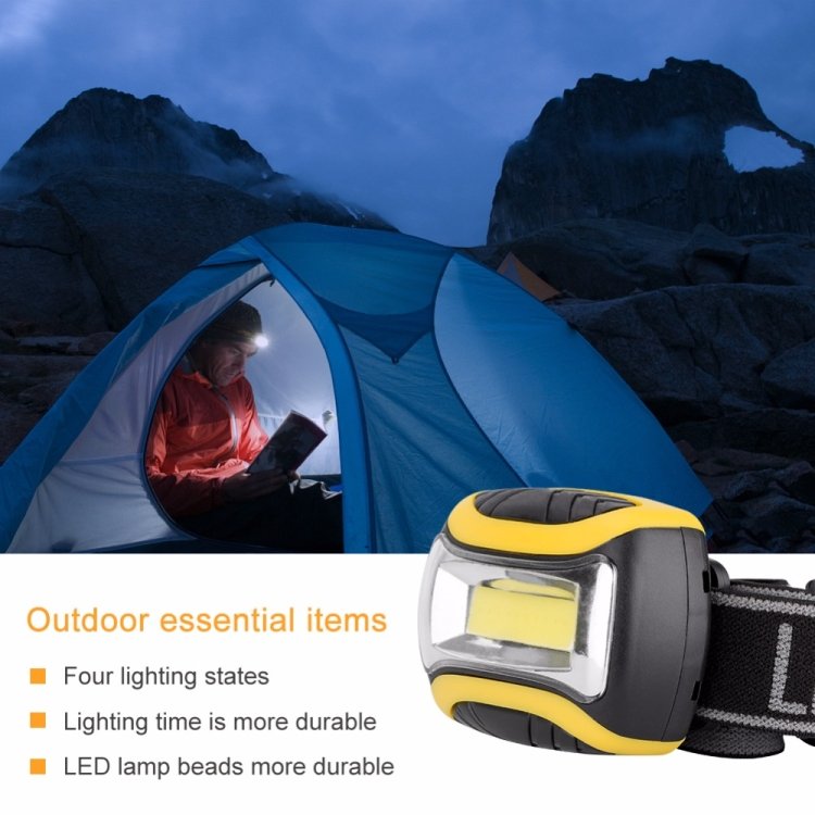 Outdoor Head lamp COB LED Headlamp Flashlight 3 Mode Head Light Headlight Linterna Frontal Torch For Bicycle Fishing Light - Image 2