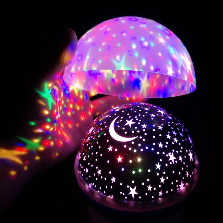 Stars Starry Sky LED Battery USB Night Light Projector Luminaria Moon Novelty Table Night Lamp for Children, Blue, Pink, Purple - Image 2