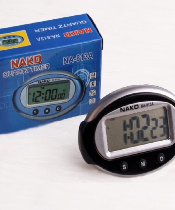 2 PCS Portable Car Electronic Clock Test Sports Clock Small Alarm Clock Stopwatch, Oval, Rectangle