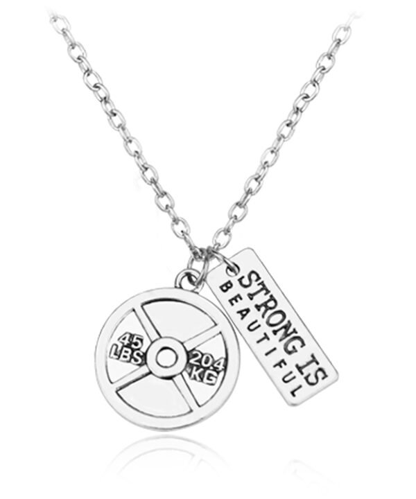 Sport Barbell Dumbbell Pendant Jewelry Lover Friend Bodybuilding Necklaces for Men Women, N255, N251, N250, N253, N371, N252, N254