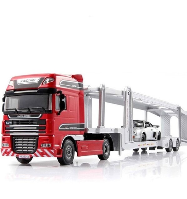 Alloy 1:50 Double-Deck Car Transporter Truck Diecast  Vehicle Model Toy
