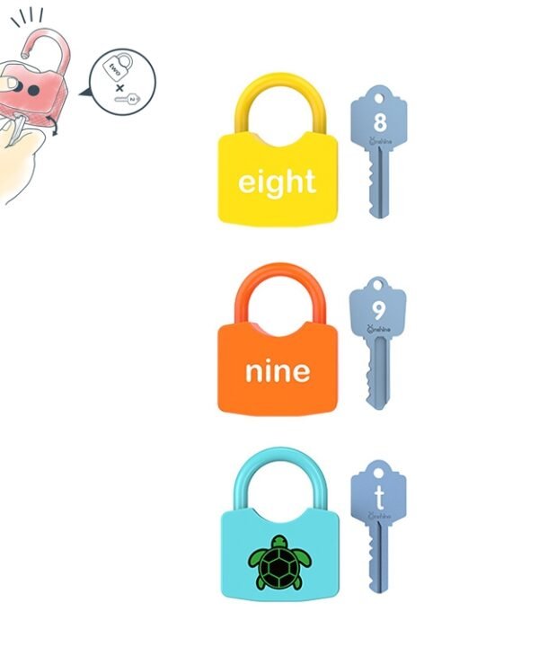 Children Alphanumeric and Number Matching Lock Early Educational Toys, Random Style Delivery, 3 PCS, 4 PCS, 6 PCS, 8 PCS, 10 PCS