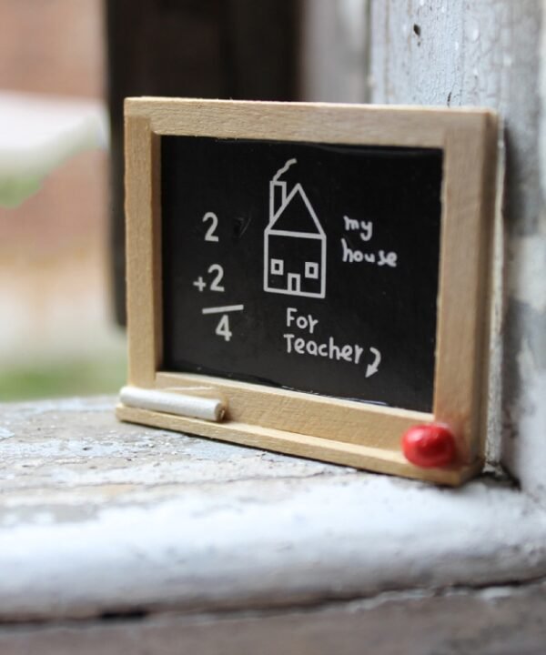 Doll House Miniature Accessories Wooden Blackboard Model Toy