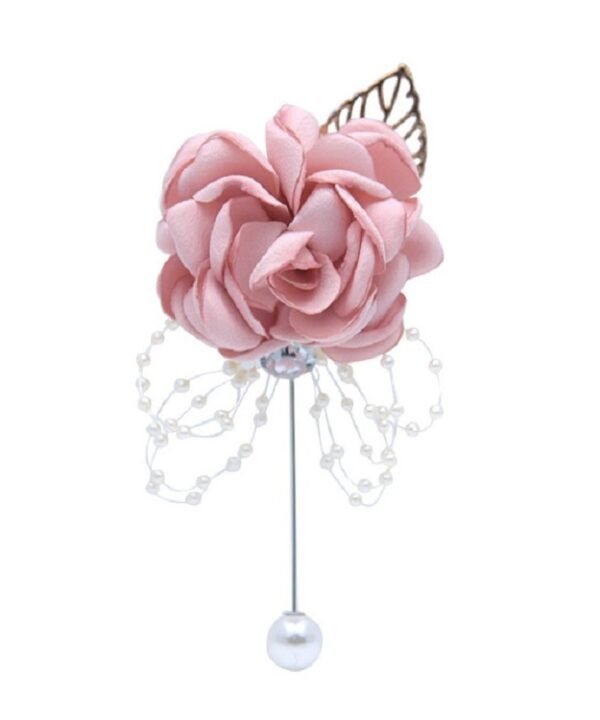 Cloth Flower Pearl Brooch Coat Accessories