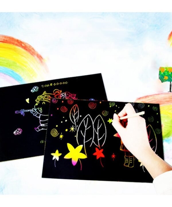 20 PCS DIY Handmade Creative Scratch Painting Art Paper Children Educational Toys