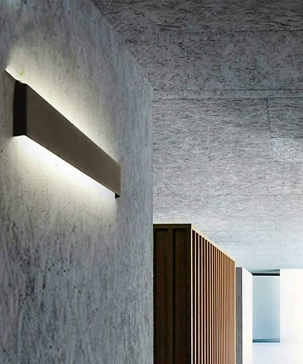 Modern Minimalist Living room Hallway Stairs Sconce LED Wall Lamp Creative Decoration Lighting, Black-15cm 6W, Black-30cm 12W, Black-48cm 18W, Black-58cm  24W, Silver-15cm 6W, Silver-30cm 12W, Silver-48cm 18W, Silver-58cm 24W
