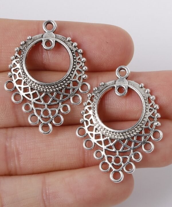 6 PCS Zinc Alloy Antique Silver DIY Metal Charms Pendants