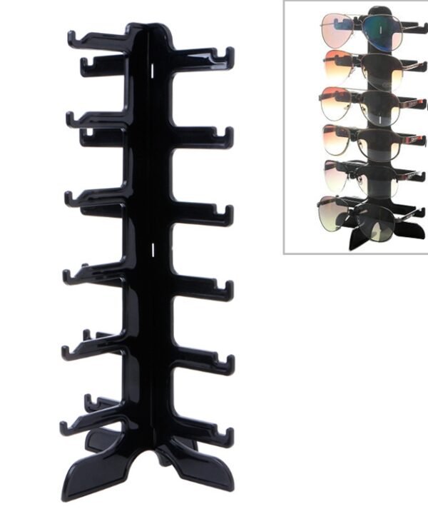 Jewelry Organizer Stand 6 level Plastic Sunglasses Eyeglass Glasses Frame Rack Display Stand