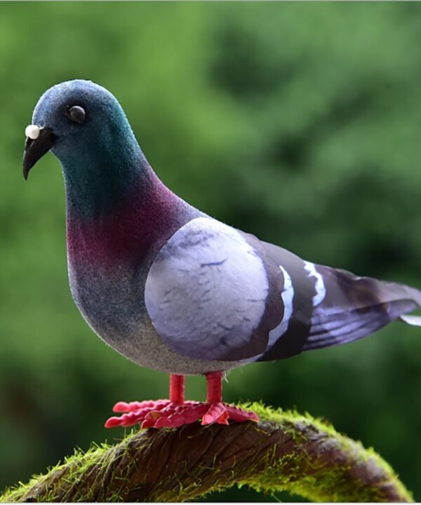 2 PCS Simulation Foam Pigeon Model Home Garden Ornament Miniature Decor