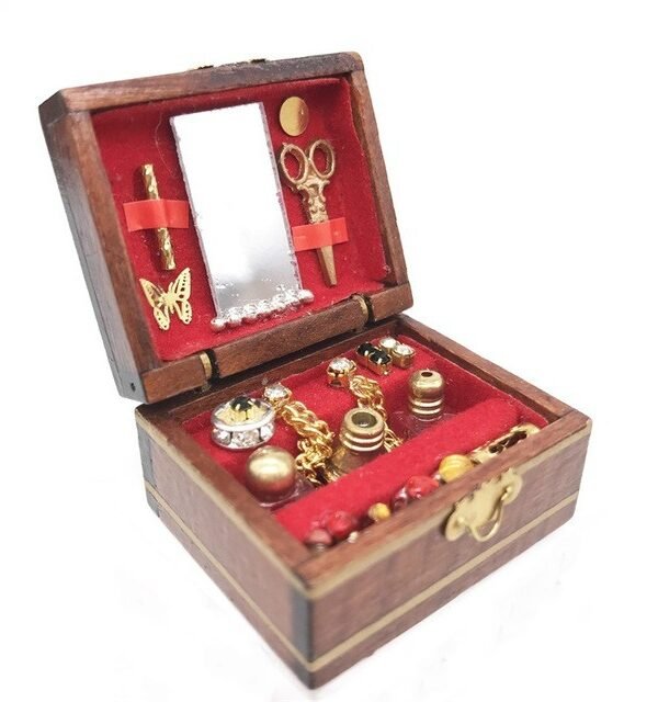 Doll House Mini Vintage Jewelry Box Accessories Children Educational Toys