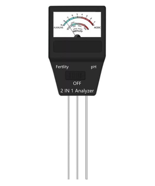 2 in 1 Soil PH Meter Fertility Tester Instrument Gardening Tools with 3 Probes