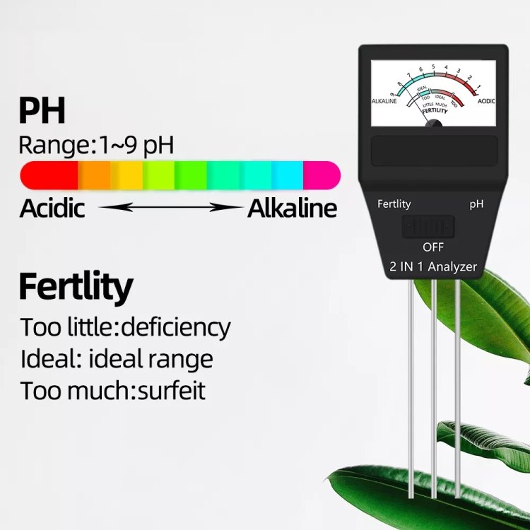 2 in 1 Soil PH Meter Fertility Tester Instrument Gardening Tools with 3 Probes - Image 3