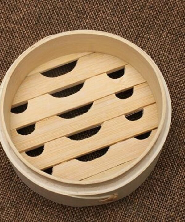 Xiaolongbao Bamboo Steamer Household Steamed Dumpling Cage Drawer Multi Layer Deepened Bamboo Steaming Rack, 10cm Cover, 10cm Cage, 13cm Cover, 13cm Cage