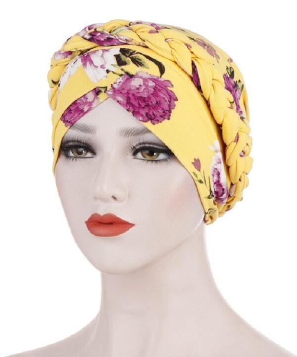 Women Printed Brushed Milk Silk Turban Hat Short Pullover Hat, One Size