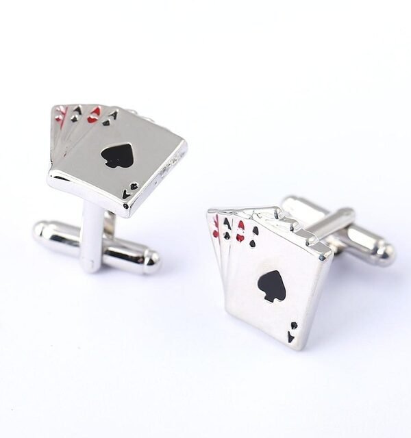 4A poker cufflinks male French shirt cuff links Cards Design cufflink Fashion for men