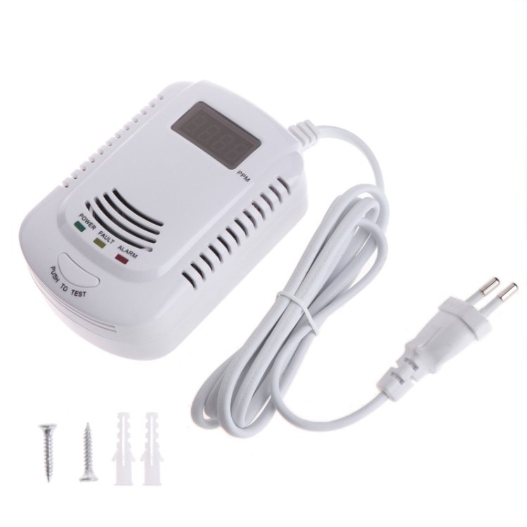 Coalgas Natural Gas Methane Propane Leak Detector Tester Measurer Home Security Tool, EU Plug - Image 2