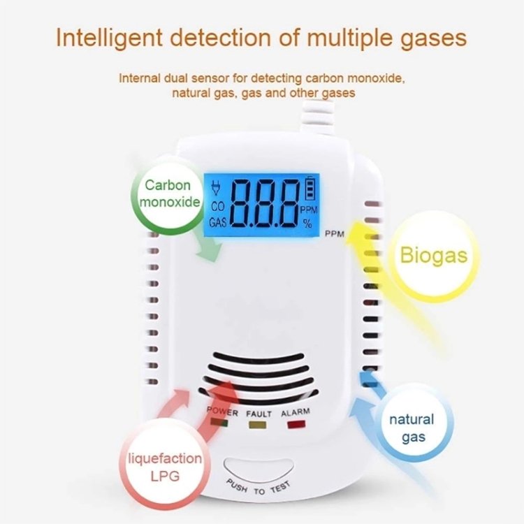 Coalgas Natural Gas Methane Propane Leak Detector Tester Measurer Home Security Tool, EU Plug - Image 4