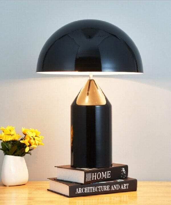 E14 LED Metal Mushroom Table Lamp Bedroom Decorative Table Lamp EU Plug, S Black, L Black, S White, L White, S Gold, L Gold