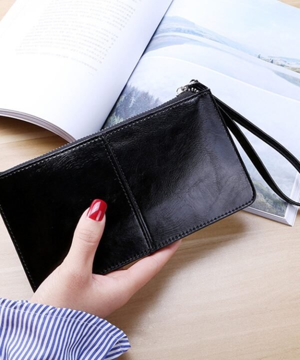 Women Zip Wallet Long Clutch Multi Card Holder Wallet Wrist Wallet