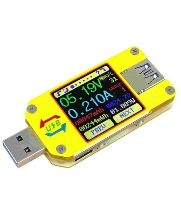 USB 3.0 Color Display Screen Tester Voltage-current Measurement Type-C Meter, Support Android APP, UM34 without Bluetooth, UM34C with Bluetooth