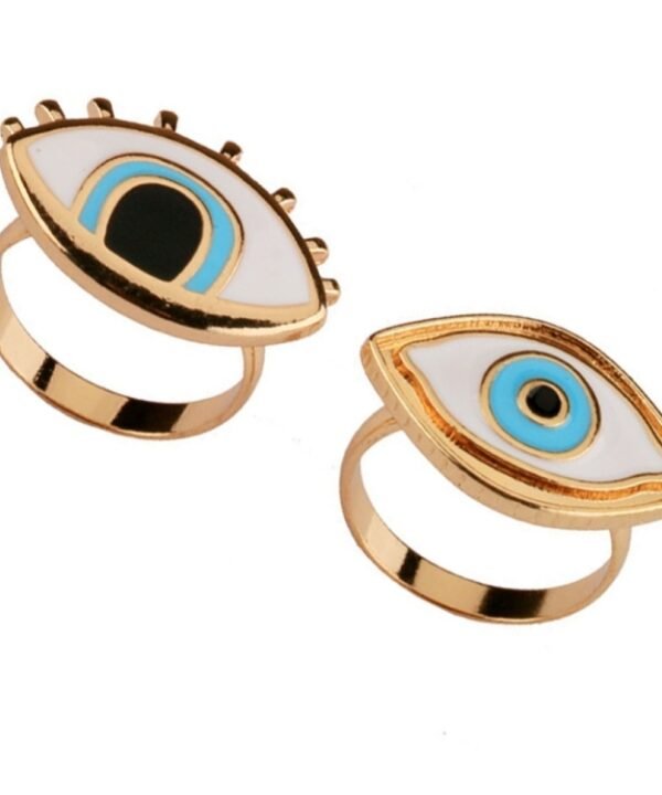 Resin Punk Ring Turkish Evil Eye Rings