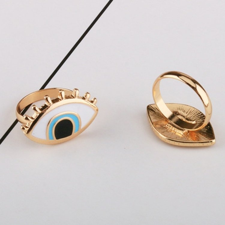 Resin Punk Ring Turkish Evil Eye Rings - Image 2