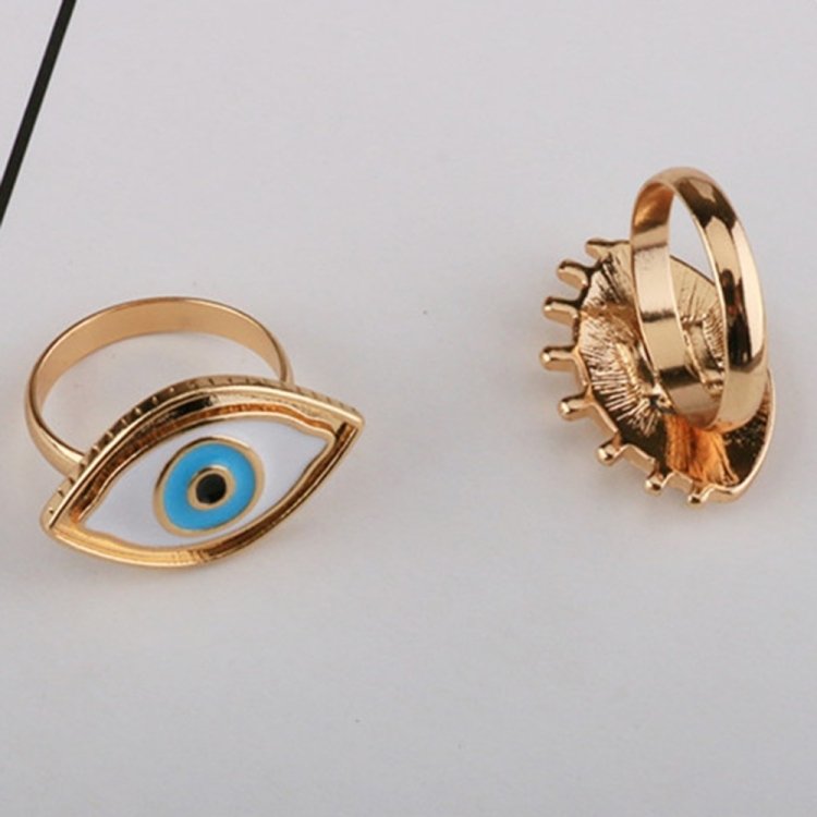 Resin Punk Ring Turkish Evil Eye Rings - Image 3