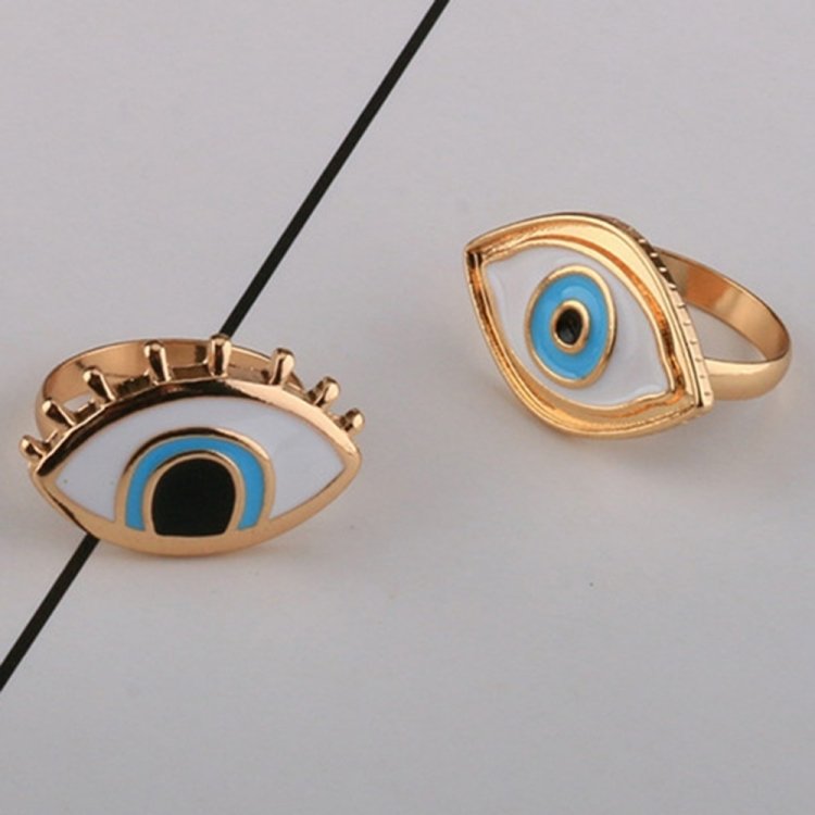 Resin Punk Ring Turkish Evil Eye Rings - Image 4