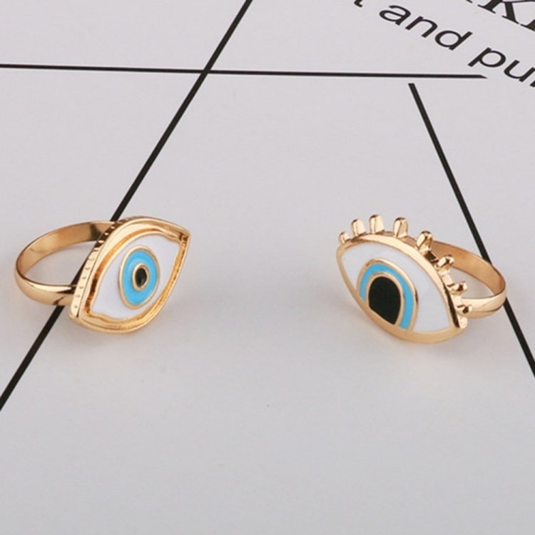 Resin Punk Ring Turkish Evil Eye Rings - Image 5