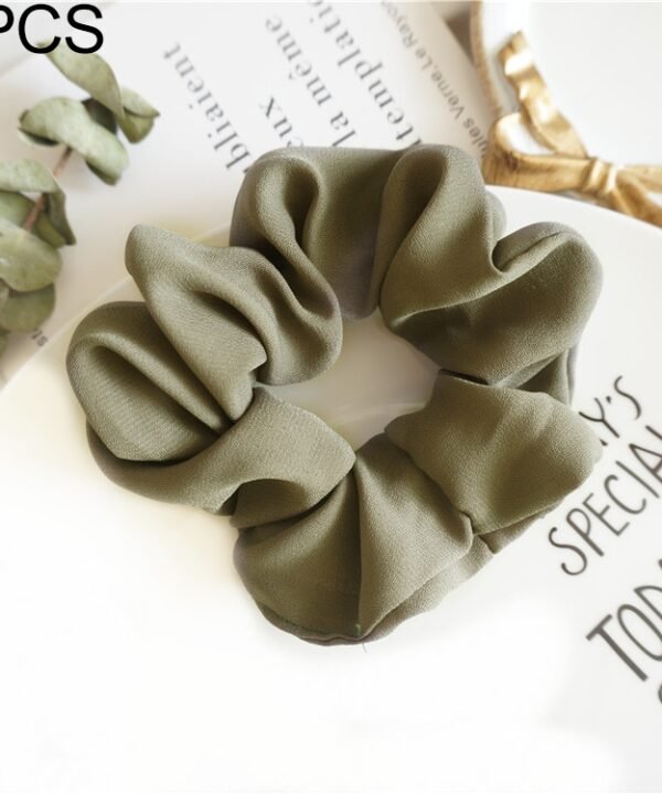 2 PCS Large Intestine Ring Hair Band Women Fabric Ponytail Seamless Stretch Hair Jewelry