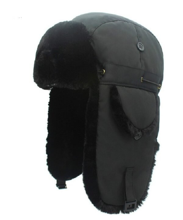 Winter Outdoor Padded Adjustable Head Circumference Ski Hat Warm Ear Protected Cap Flight Hats, Black Black Fur, Black Brown Fur, Dark Blue Black Fur, Dark Blue Brown Fur, Gray Black Fur, Gray Brown Fur, Army Green Black Fur, Army Green Brown Fur...