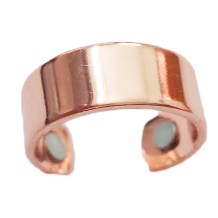 Personality Ring Magnetic Health Ring Creative Jewelry Open Ring, Glossy rose gold, Glossy black, Embossed rose gold - Image 3