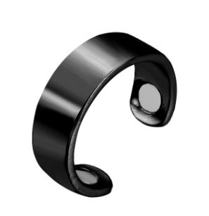 Personality Ring Magnetic Health Ring Creative Jewelry Open Ring, Glossy rose gold, Glossy black, Embossed rose gold - Image 5
