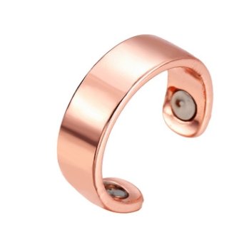 Personality Ring Magnetic Health Ring Creative Jewelry Open Ring, Glossy rose gold, Glossy black, Embossed rose gold - Image 6