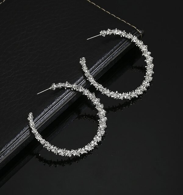 Vintage Round Fashion Earrings Female Jewellery, gold, white