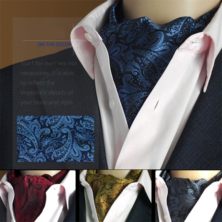 Gentleman's Style Polyester Jacquard Men's Trendy Scarf Fashion Dress Suit Shirt British Style Scarf, L230, L231, L232, L233, L235, L236, L237, L238, L239, L240, L241, L242, L243, L244, L245, L246, L247, L248, L249, L251, L252, L253, L255, L256 - Image 2