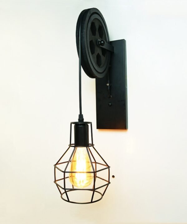 40W Grenade Retro Wrought Iron Pulley Lifting Wall Lamp Corridor Aisle Porch Wall Lamp