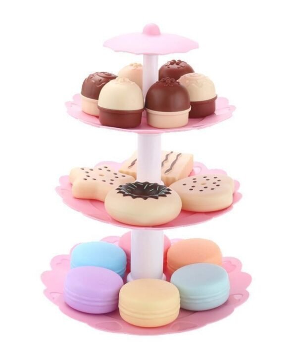 Kids Food Toy Children Cake Desserts Tower Party Tea Set Pretend Role Play Food Toys