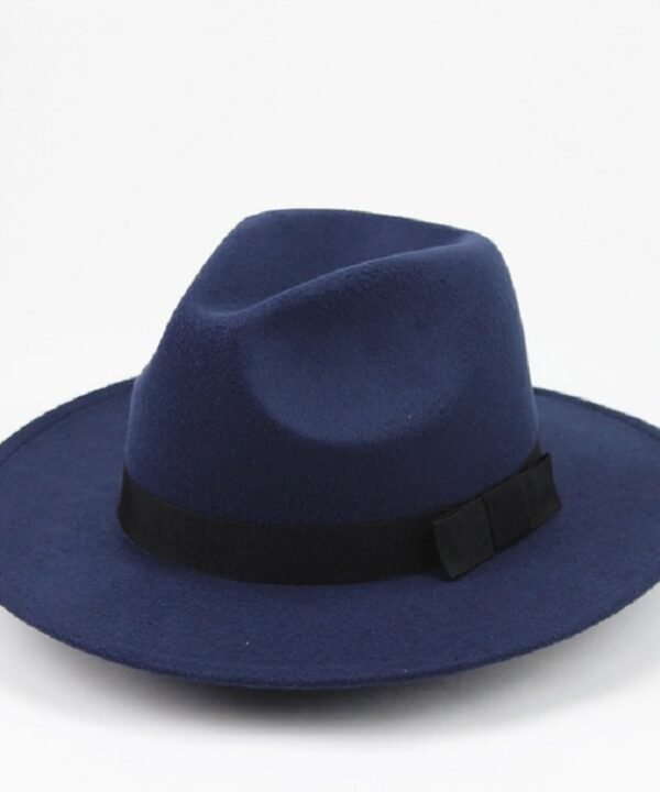 Men / Women Retro British Style Wool Jazz Cap Big Edge Sun Hat