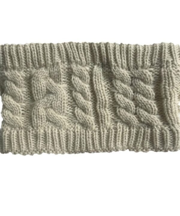 Women Autumn / Winter Topless Twist Knit Wool Warm Hat Headband Earmuffs