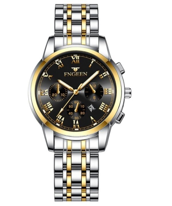 FNGEEN 4006 Ladies Quartz Watch Fashion Luminous Date Display Watch, Gold Blue Surface, Gold Black Surface, Gold Golden Surface, Gold White Surface, White Steel Blue Surface, White Steel Green Surface, White Steel Black Surface, White Steel White Surfa...