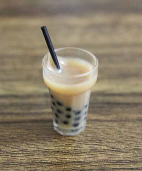 3 PCS Miniature Food Toy Scene Model Mini Simulation Pearl Milk Tea
