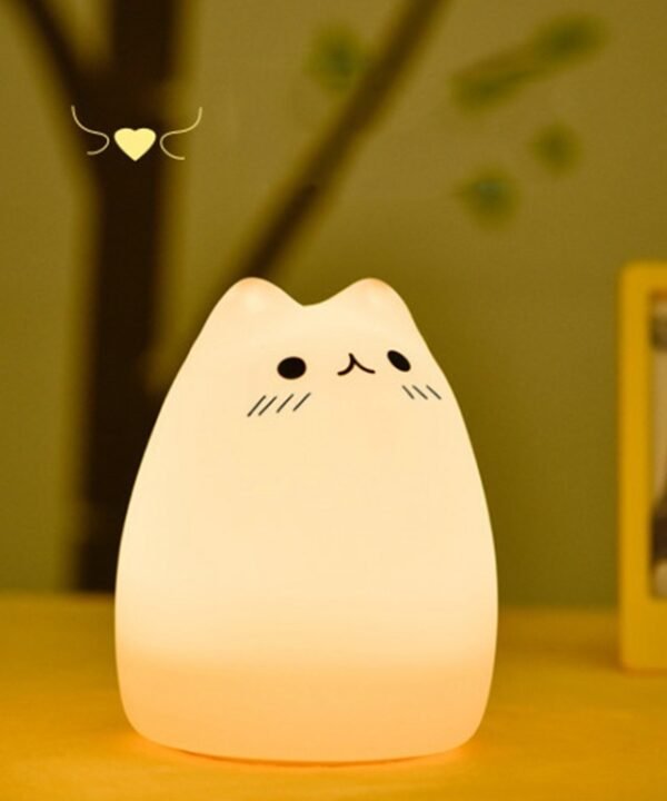 USB Charging Novelty Night Lights Cute Children Night Lamp Distant Control Touch Sensor Light Home Decor Lighting, Popular Cat ?, Pouting Cat, Lucky Cat