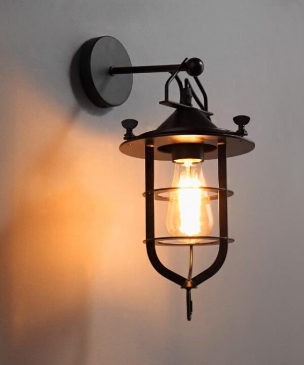 Creative Dock Retro Iron Restaurant Balcony Corridor Bedside Wall Lamp without Bulbs