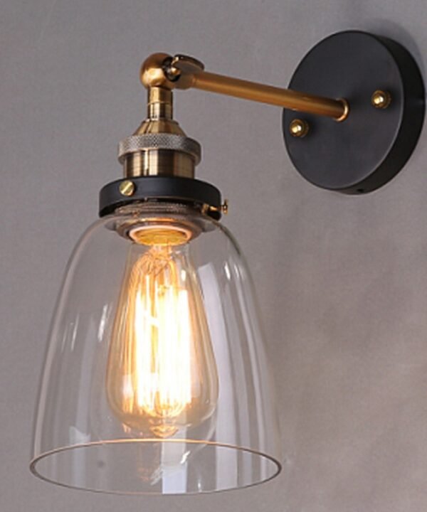 40W VintageGrey Glass Lampshade Sconce Modern Wall Lights Fixture Home Loft Decor Luminaire Bedroom Bathroom Lights