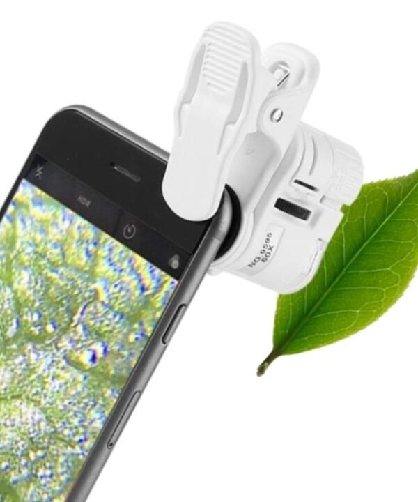 9595W1 60 Times Magnifying Glass Mobile Phone HD Microscope with Led Light